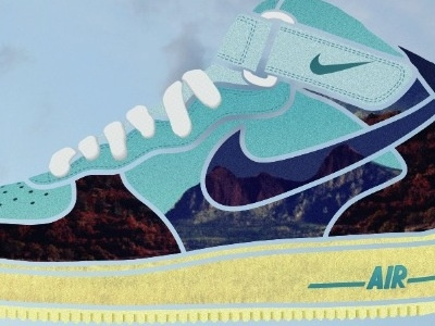 Refined Detail af1 air art prize foot locker mountains nike shoe sneaker swoosh