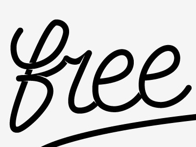 accompanying type black free lettering script type white