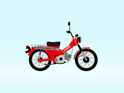 Honda CT110 "Postie" bike ct110 digital honda illustration motorbike motorcycle postie