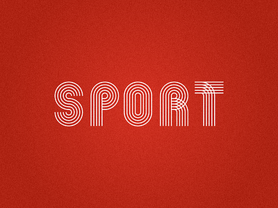 SPORT lettering sport track type