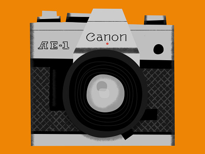 Canon AE-1 canon film illustration vectorillustration