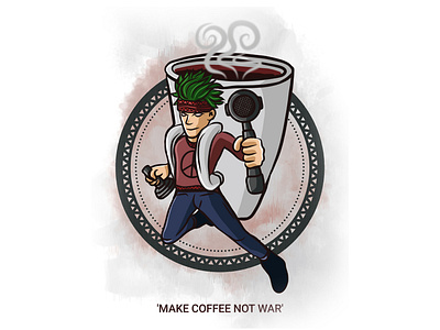 make coffee not war artoftheday artwork autodesk characterdesign conceptart designer designing digital illustration digitalart digitalartist digitaldrawing draw graphic illustration illustration art myart personal project sketch sketchbook vector