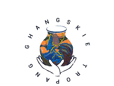 tropang ghangskie branding broken circle design designing friends ghangskie illustration kintsugi logo pot repairing tropa