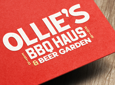 Ollies BBQ Haus & Beer Garden brand identity branding design illustration logo restaurant restaurant logo type typography vector