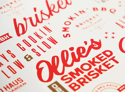 Ollies BBQ Haus & Beer Garden brand identity branding design icon set icons illustration logo restaurant restaurant logo type typography vector