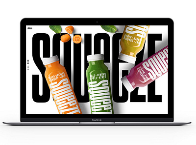 Squeeze Juicery brand identity branding color design juice juicery packaging product ui ux web webdesign website