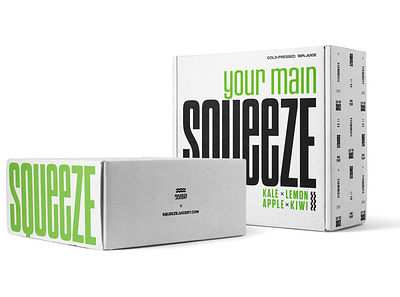 Squeeze Juicery box design brand identity branding design juice juicery logo package packaging type typography vector