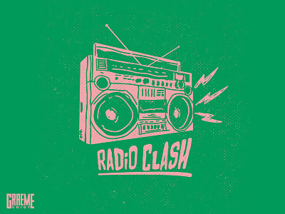 Radio Clash cairns calling clash comic design illustration london music punk sticker wacom