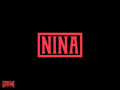 NINA branding custom design font graphic lettering metal serif type typography