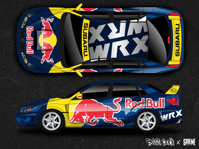 redbull wrx subaru wrap vehicle dribbble graeme graphics wraps vinyl london