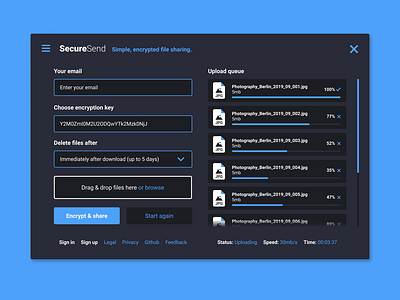 Encrypted File Sharing UI