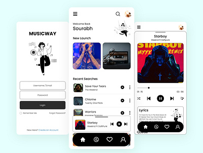 MusicWay appdesign music ui userinterface