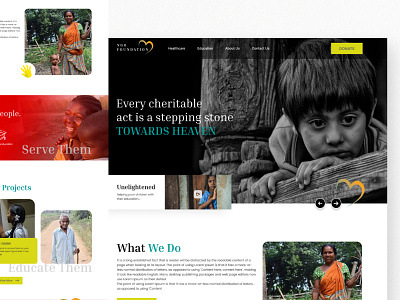 NGO Foundation charity landing page ngo ngo website ui userexperience userinterface ux website design website layout