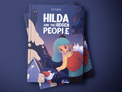 HILDA BOOK COVER DESIGN (graphic novel series) book books cover design fanart hilda illustration series