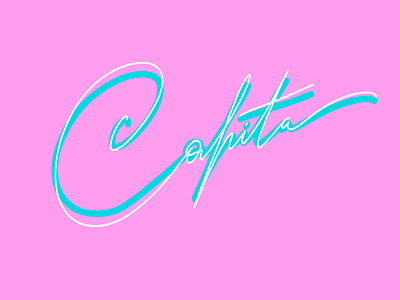 CAPiTA letters capita hand lettering handwriting lettering pink script script lettering