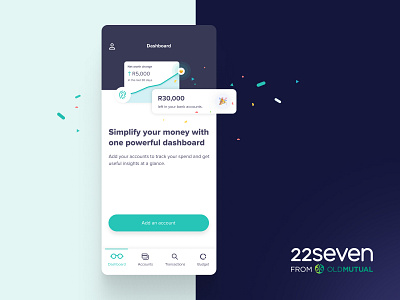 22seven Money Dashboard on-boarding, for iOS.