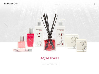 Infusion Organique Website ecommerce parallax photography