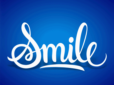 Smile Blue after affects aniamtion caligraphy design text typograpy