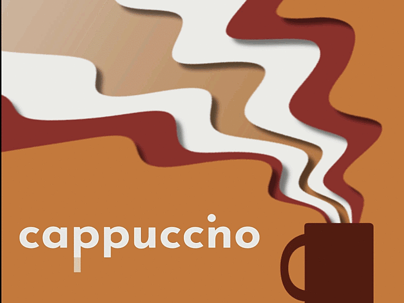 Cappucino after affects aniamtion cappuccino design shadows steam