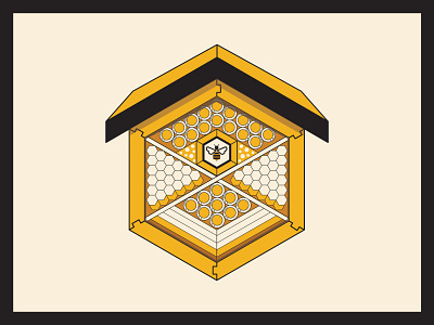 The Bee Hotel bee bees bugs concept content environment graphicdesign hexagon home hotel hotels house illustration illustrator infographic insect marketing post roof sustainable tube