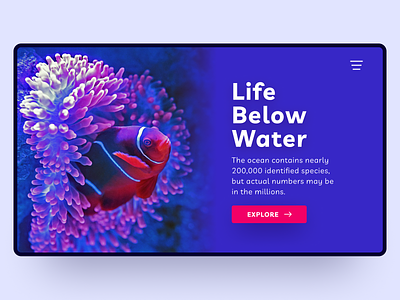 Life under water design ui ux web website