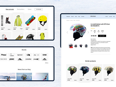 Winter Sports. Website design concept Part 2 design minimal ui ux web website