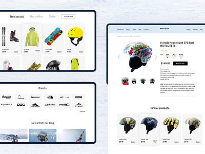 Winter Sports. Website design concept Part 2