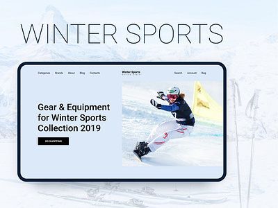 Winter Sports. Website design concept Part 1 design minimal ui ux web website