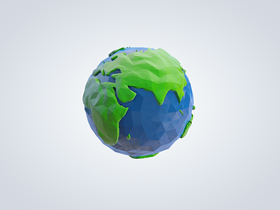 Earth Low Poly earth icon low poly sea