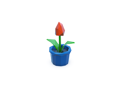 Flower Low Poly flower icon low poly