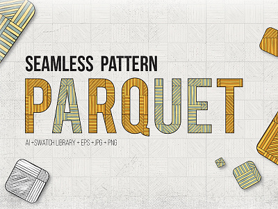 Parguet Seamless Patterns Set box foursquare handmade parquet pattern quadrate seamless simple square textured trendy wood