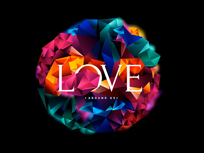 Love around us colorful graphic design illustrations love love around us posters splash