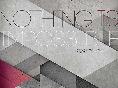 Nothing is impossible abstract art graphic design illustration jdstyle posters quotes wallpaper