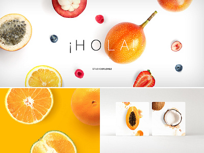 ¡Hola! art branding clean concept design exotic food photography fruits graphic design inspiration photgraphy positive site typography watercolor website