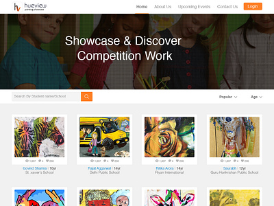 Hue View animation design ecommerce event logo painting schools ui ux web website