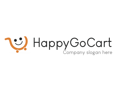 Happy Go Cart Logo illustration logo logo design logodesign monogram design monogram logo smile smiley typography vector