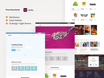 CandyPop online store homepage [FREE DOWNLOAD] brand branding clean design identity logo typography ui web website