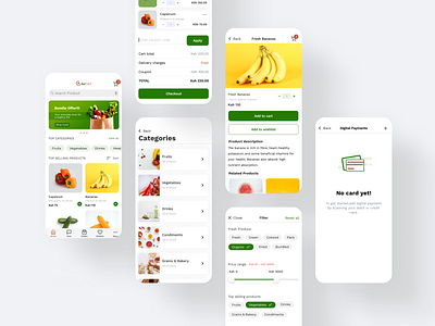 Grocery shopping | delivery app app brand branding clean design icon illustration logo ui ux