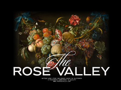 The Rose Valley - Wine Store Branding 🍷 art direction brand brand design branding design ecommerce elegant graphic graphic design logo logo design logotype siimple store typography vine
