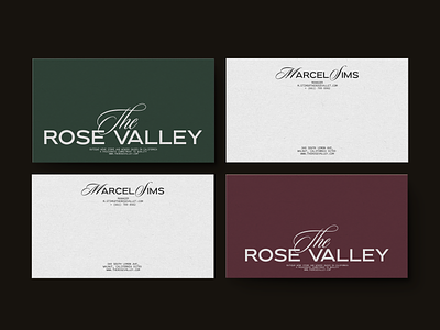 The Rose Valley - Wine Store Business Cards 🍷 art direction brand branding business card design graphic design logo store typography vine
