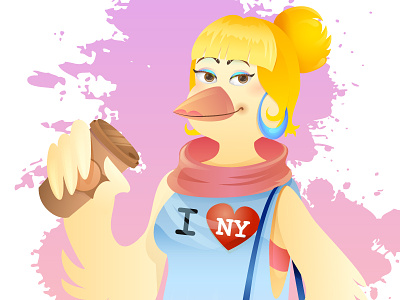 Fancy Chick bird charater design chick fashion girl illustration illustrator mainstream vector