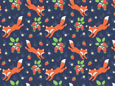 Foxes Forest Pattern