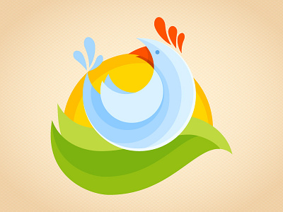 Flat Chicken Logotype animal bird chicken colorful design farm flat geometry illustration logo logotype vector