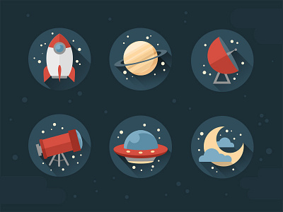 Space Flat Icons
