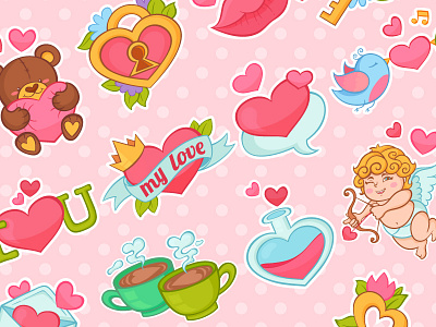 Love Stickers app cartoon character cupid design drawing heart illustration love sticker valentine vector