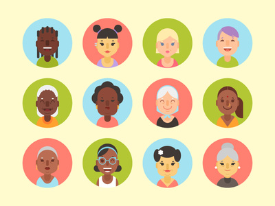 Diverse Women Avatars