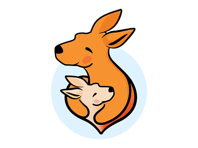 Logo for child support service adobe illustrator kangaroo logo vector