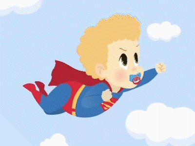 superman 2d animated gif animation flying loop superman toddler