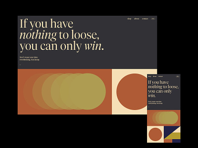 Nothing to Loose. design illustration typography ui ui design vector vector illustration web