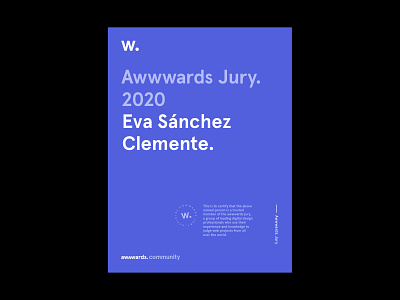 Awwwards Jury 2020. awwwards design honors jury landing page design portfolio typography ui design web